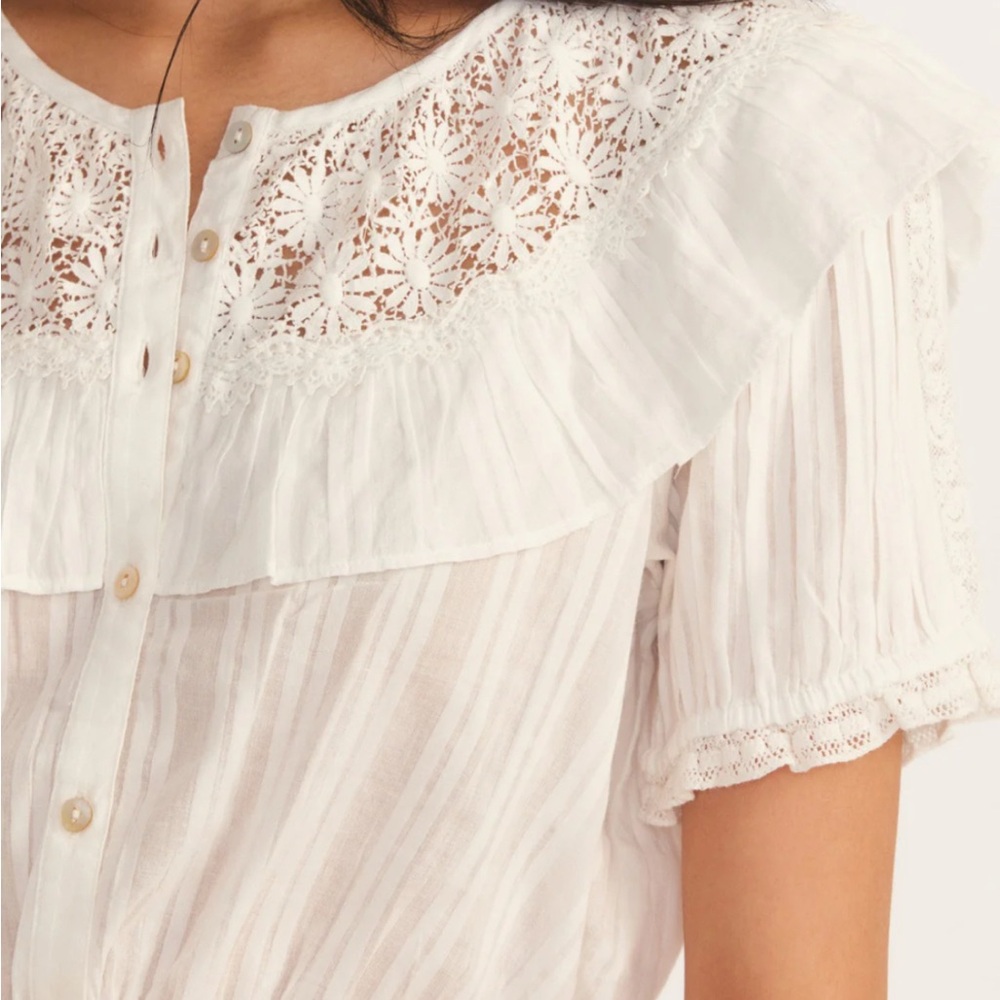 LoveShackFancy  Elaina Crop Top